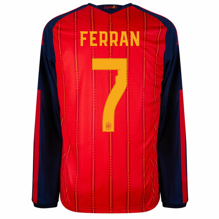 Spain Home Ferran 7 L/S Fan Jersey World Cup 2026