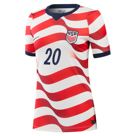 Folarin Balogun USMNT Nike Women's 2026 Home Stadium Replica Jersey - White