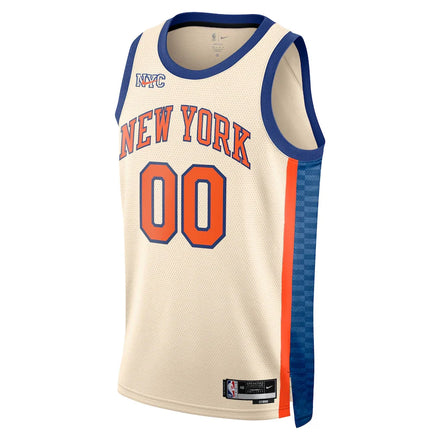 New York Knicks Nike Unisex 2025/26 City Edition Swingman Custom Jersey - Cream