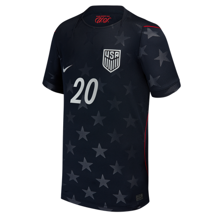 Folarin Balogun USMNT Nike Youth 2026 Away Stadium Replica Jersey - Blue