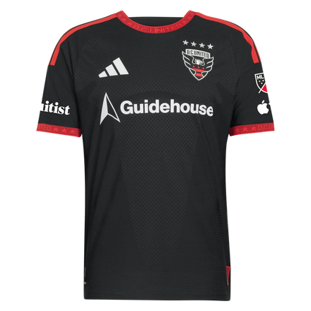 Lucas Bartlett D.C. United adidas 2026 Black-and-Red Kit On-Field Authentic Patch Jersey - Black