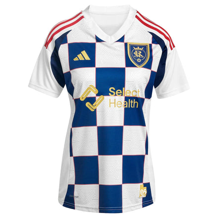 Real Salt Lake adidas Women's 2025 Grid City Replica Custom Jersey - White