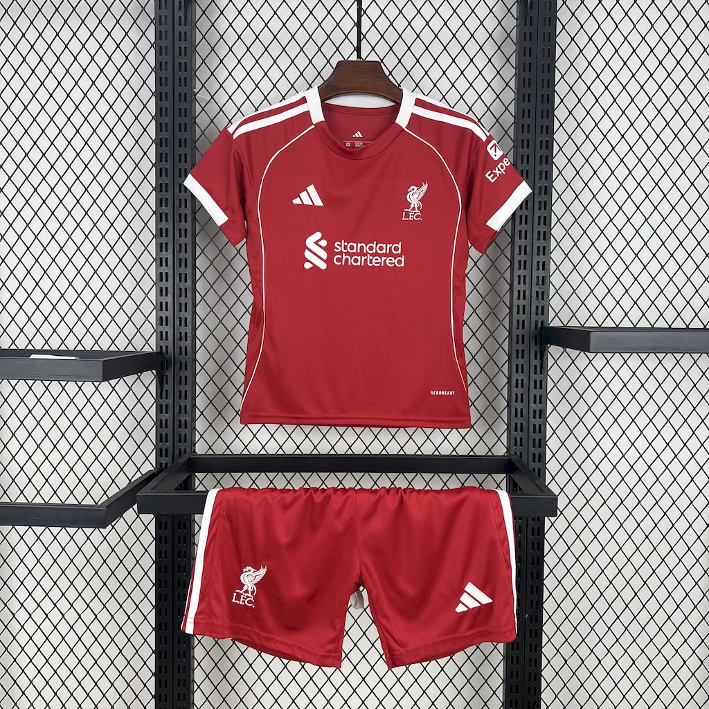 Liverpool 2025/26 Home Kids Kit