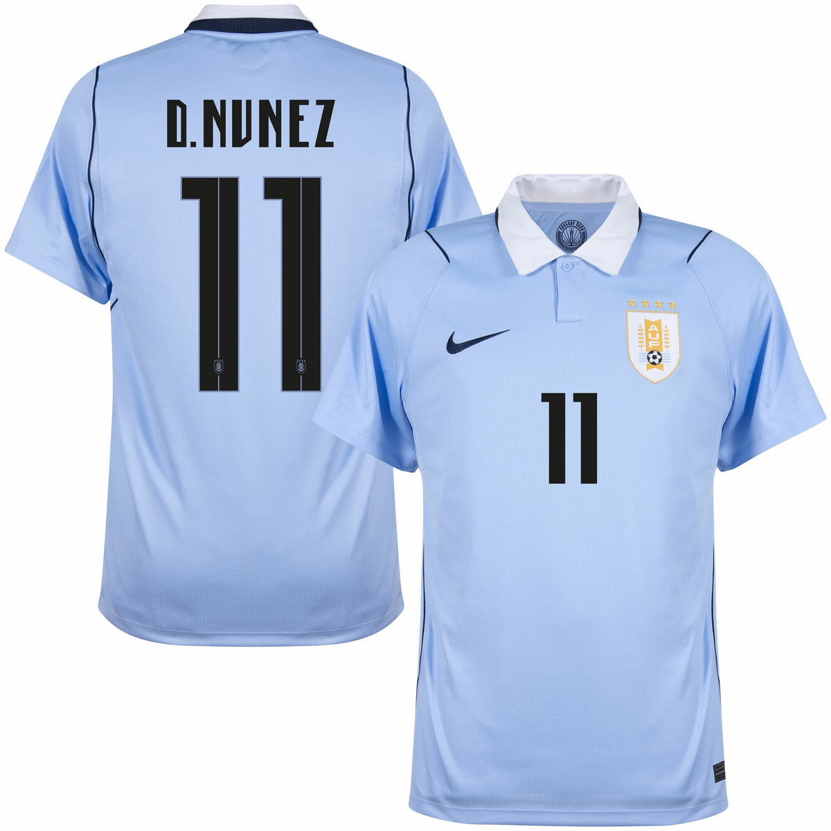 Uruguay Home D. Nunez 11 Fan Jersey Shirt 2026-2027 (Fan Style Printing)