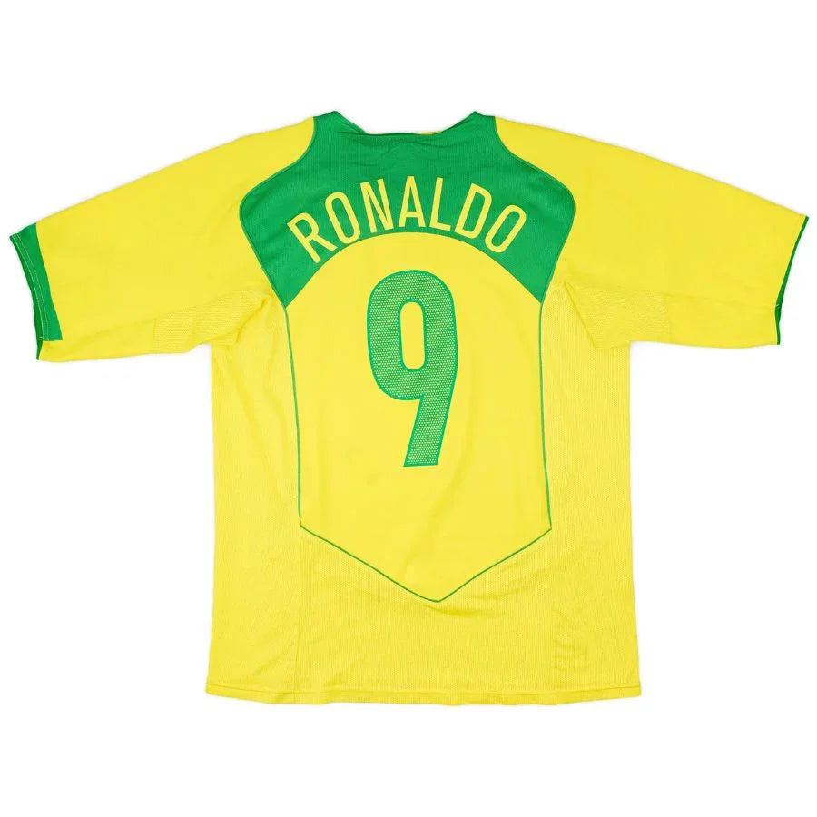 Ronaldo 9 Brazil Home Retro 2004