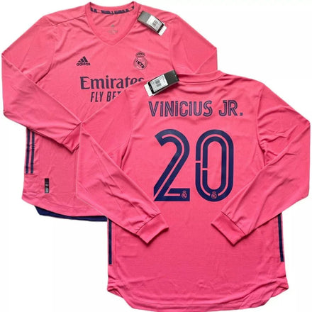 Real Madrid Away Long Sleeve Fan Jersey 2020/21 Vini Jr. 20