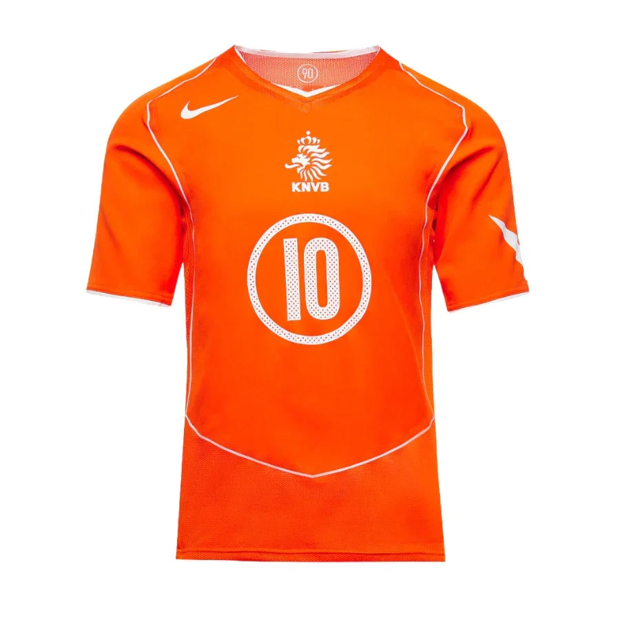 Netherlands 2004 Retro Re-Issue Shirt With Van Nistelrooy 10