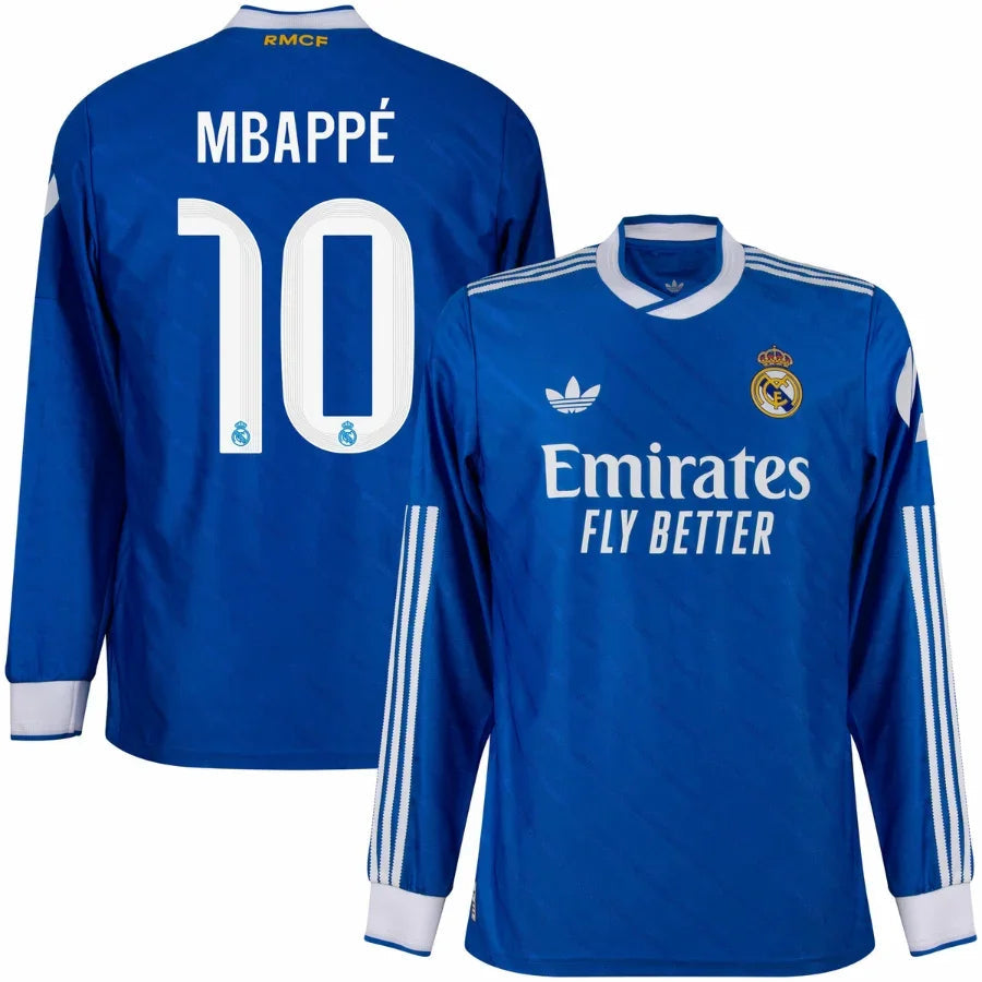 Real Madrid Third Mbappé 10 Fan Jersey Long Sleeve 2025/26