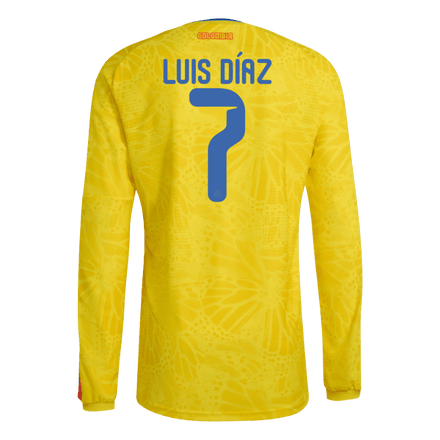 Luis Diaz Long Sleeve Colombia Home - Fan Version World Cup 2026