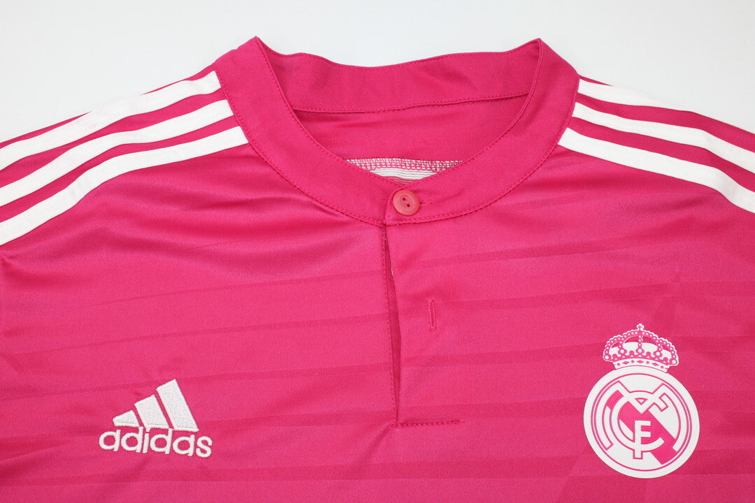 Real Madrid 2014/15 Pink Jersey Long Sleeve Retro - Patch Champions