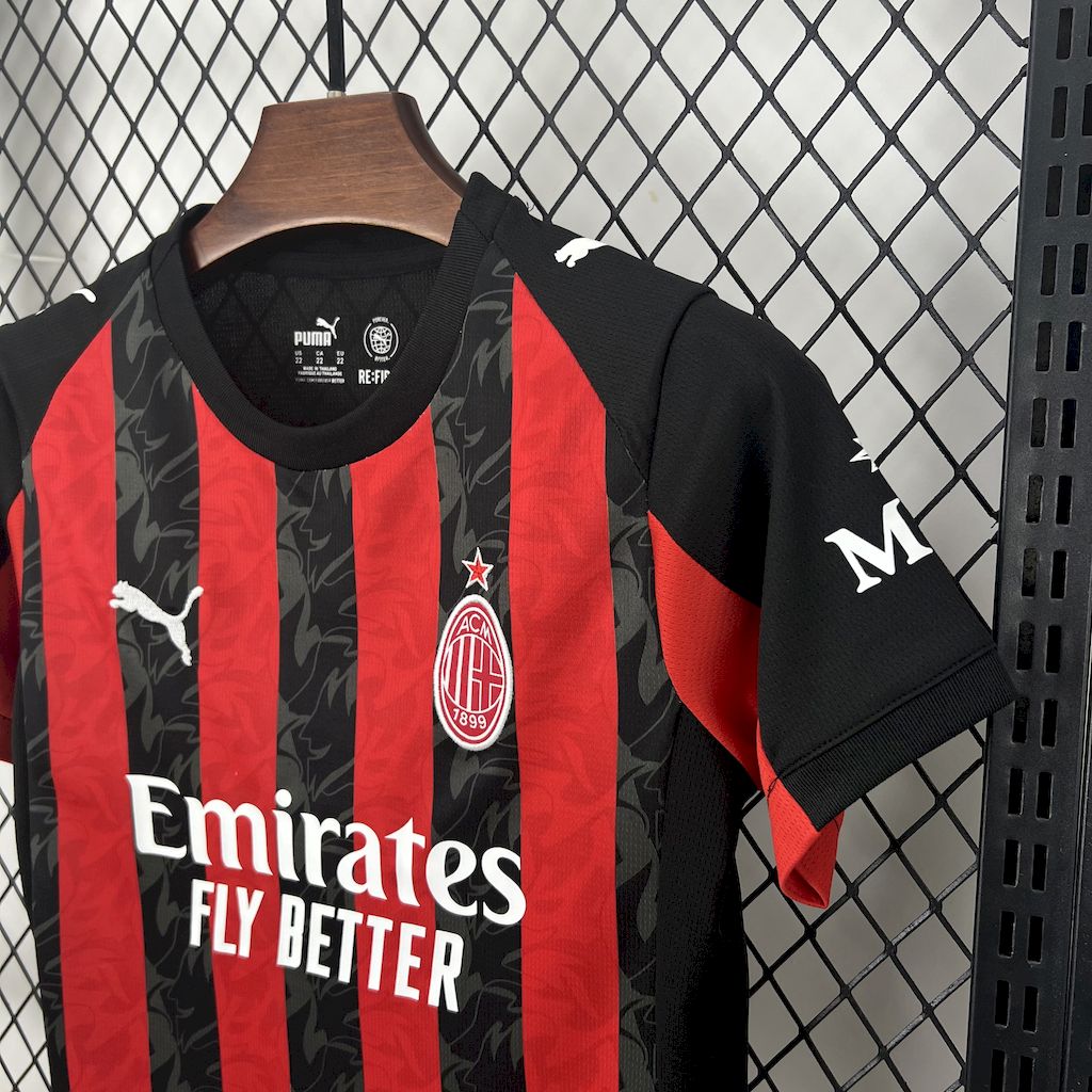 AC Milan 2025/26 Home Kids Kit