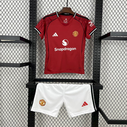 Manchester United 2025/26 Home Kids Kit