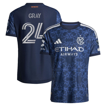 Tayvon Gray New York City FC 2026 The All Nations Kit On-Field Patch Jersey - Blue