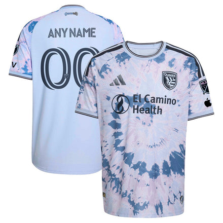 San Jose Earthquakes 2026 The Dead Kit On-Field Patch Custom Jersey - Light Blue