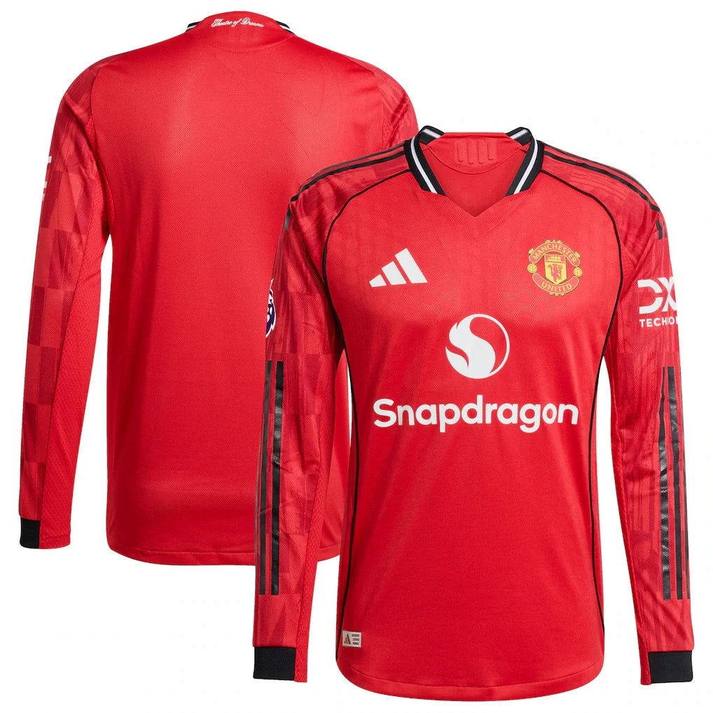 Manchester United Home 2025/26 Player Long Sleeve Jersey - Red