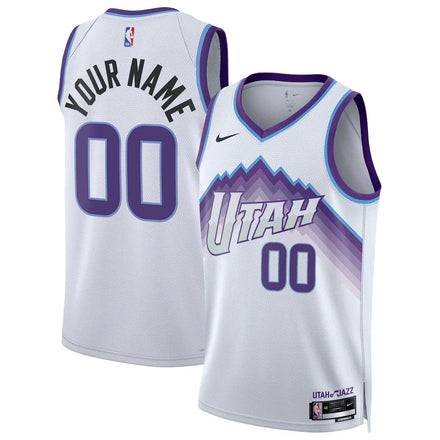 Utah Jazz Unisex Swingman Custom Jersey - Association Edition - White
