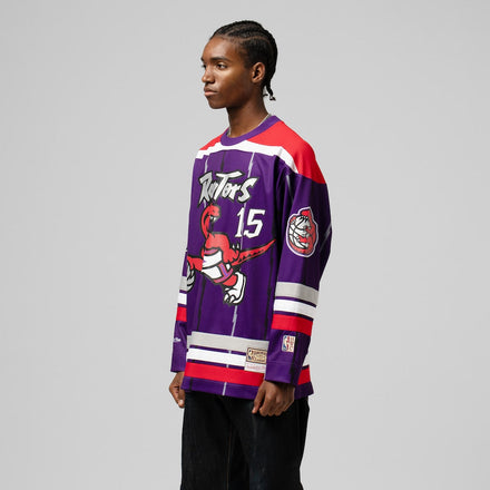 Vince Carter Toronto Raptors Unisex Maxxed Out Fashion Hockey Jersey - Purple