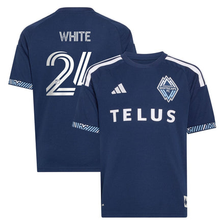 Brian White Vancouver Whitecaps FC adidas Youth The Coastal Jersey Jersey - Blue