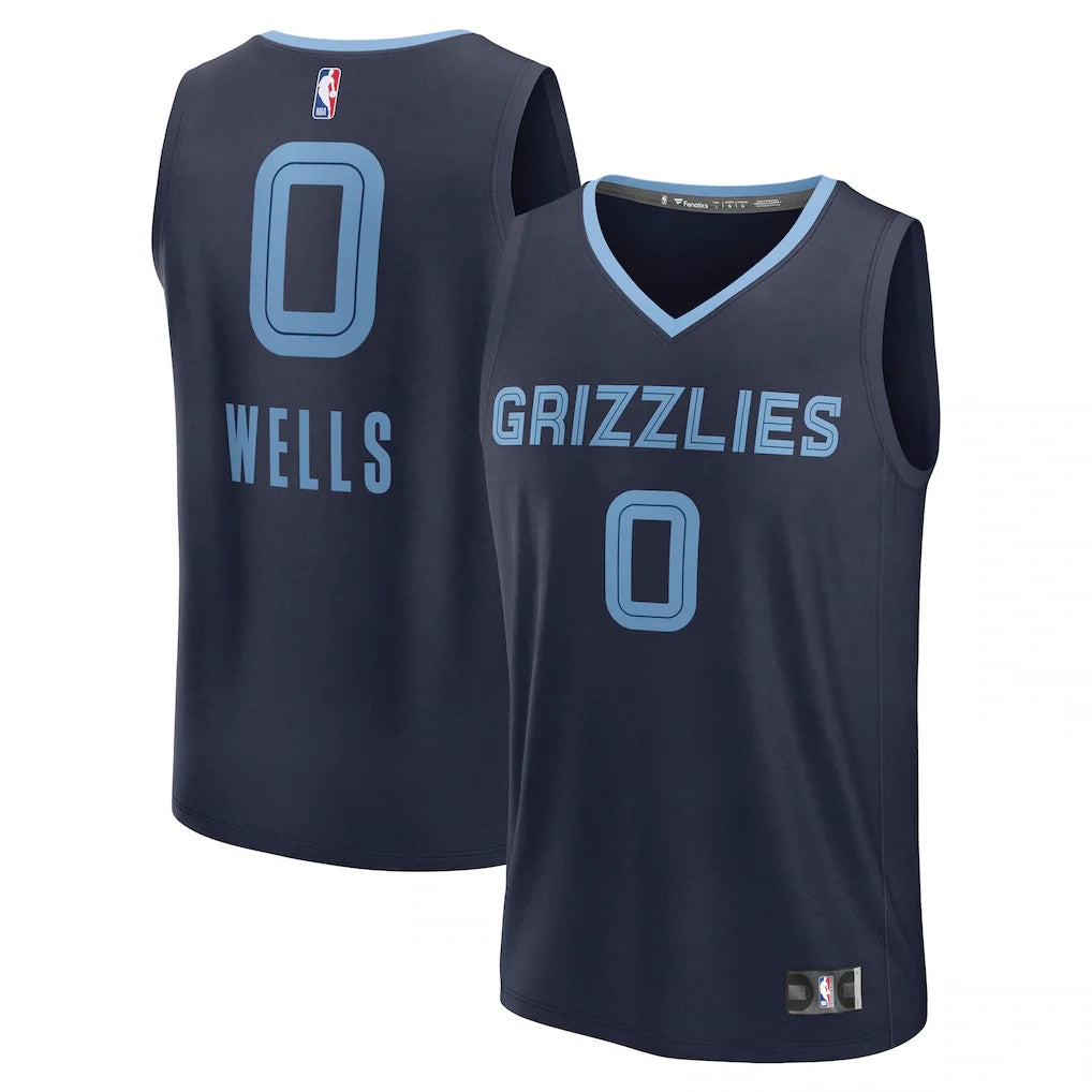 Jaylen Wells Memphis Grizzlies Fanatics Fast Break Player Jersey - Icon Edition - Navy