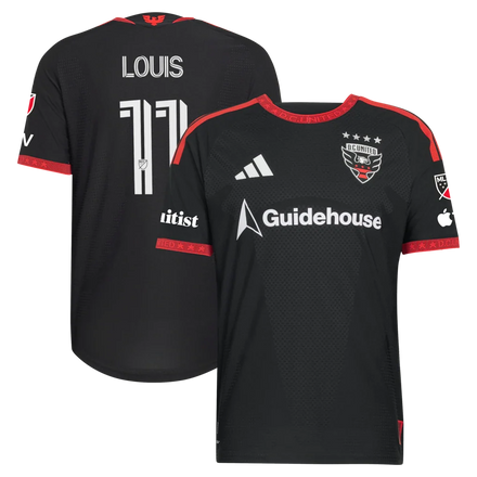 Louis Munteanu D.C. United 2026 Black-and-Red Kit On-Field Patch Jersey - Black