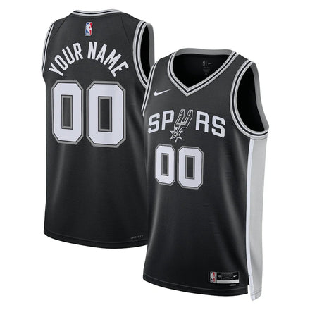 San Antonio Spurs Unisex Swingman Custom Jersey Black - Icon Edition