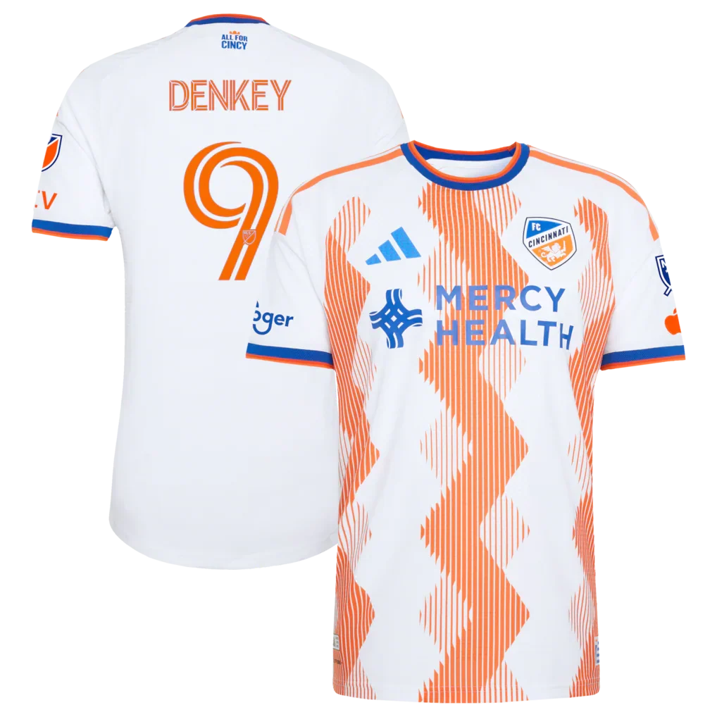 Kévin Denkey FC Cincinnati 2026 The Seven Hills Kit On-Field Patch Jersey - White