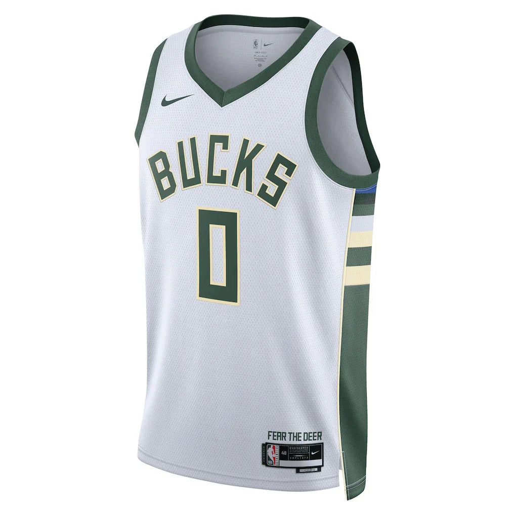 Damian Lillard Milwaukee Bucks Nike Unisex Fear The Deer Swingman Player Jersey - Association Edition - White