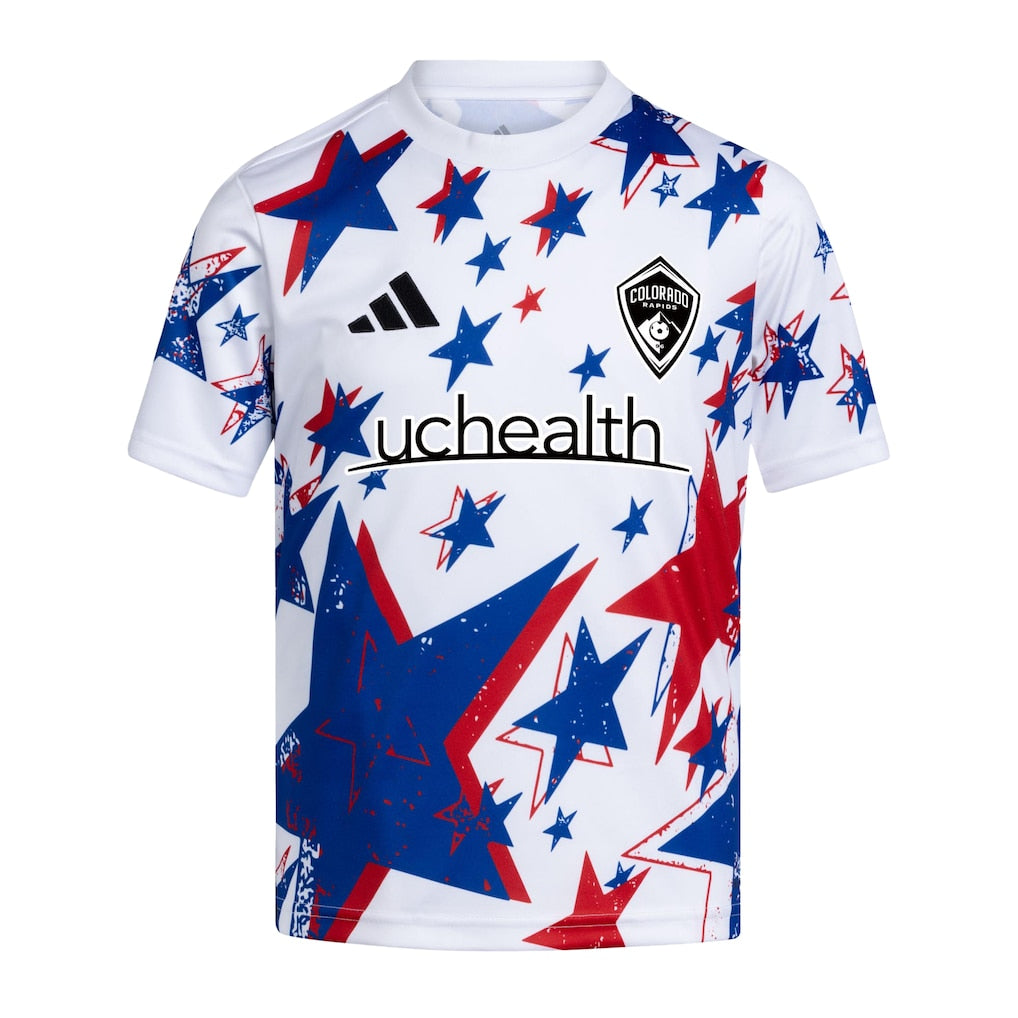 Colorado Rapids adidas Youth 2026 Americana Pre-Match Jersey - White