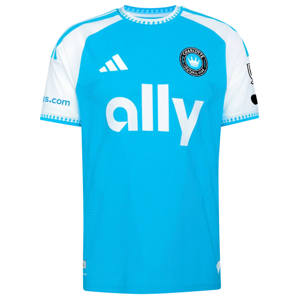 Wilfried Zaha Charlotte FC adidas 2026 Carolina Kit: Crowns Up On-Field Authentic Patch Jersey - Blue