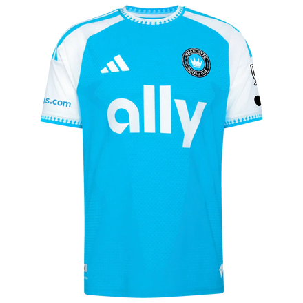 Wilfried Zaha Charlotte FC adidas 2026 Carolina Kit: Crowns Up On-Field Authentic Patch Jersey - Blue
