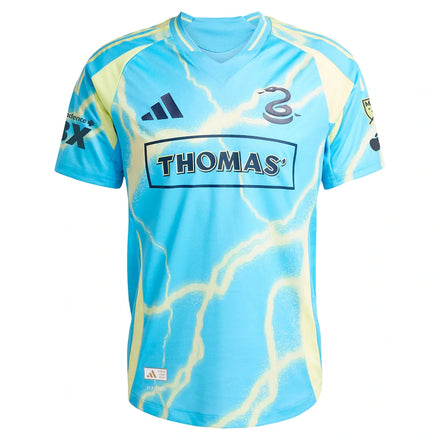Tai Baribo Philadelphia Union adidas 2025 The Voltage Kit Authentic Player Jersey - Blue