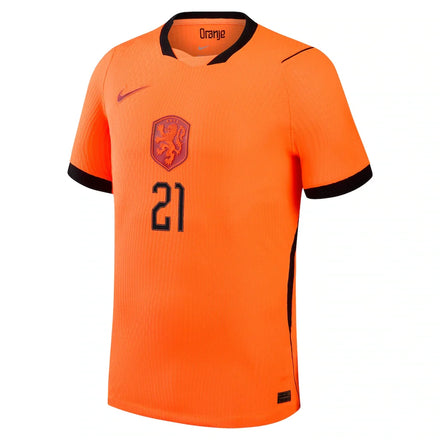 Frenkie de Jong Netherlands National Team Nike 2026 Home Match Authentic Jersey - Orange