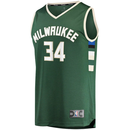 Giannis Antetokounmpo Milwaukee Bucks Fanatics Big & Tall Fast Break Player Jersey - Hunter Green - Icon Edition