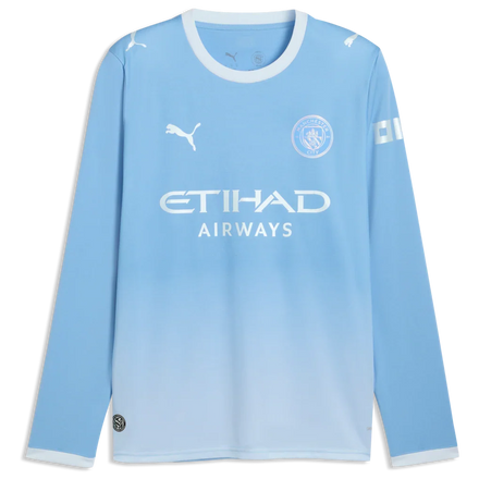Phil Foden Manchester City Puma 2026/27 Home Replica Long Sleeve Jersey - Light Blue