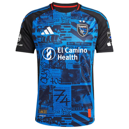 Josef Martinez San Jose Earthquakes adidas 2025 Headliner Authentic Player Jersey - Black