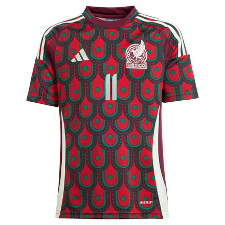 Santiago Giménez Mexico National Team adidas Youth 2024 Home Replica Player Jersey - Burgundy
