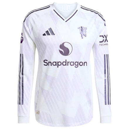 Bruno Fernandes Manchester United adidas 2025/26 Away Authentic Long Sleeve Player Jersey - White