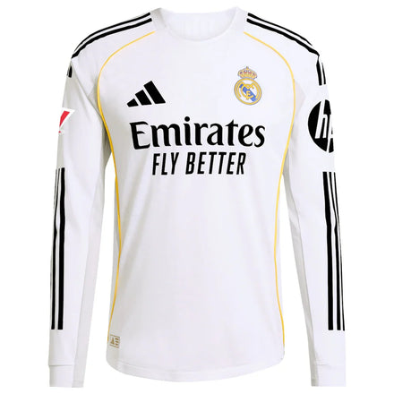 Vini Jr. Real Madrid adidas 2025/26 Home Authentic Long Sleeve Jersey - White