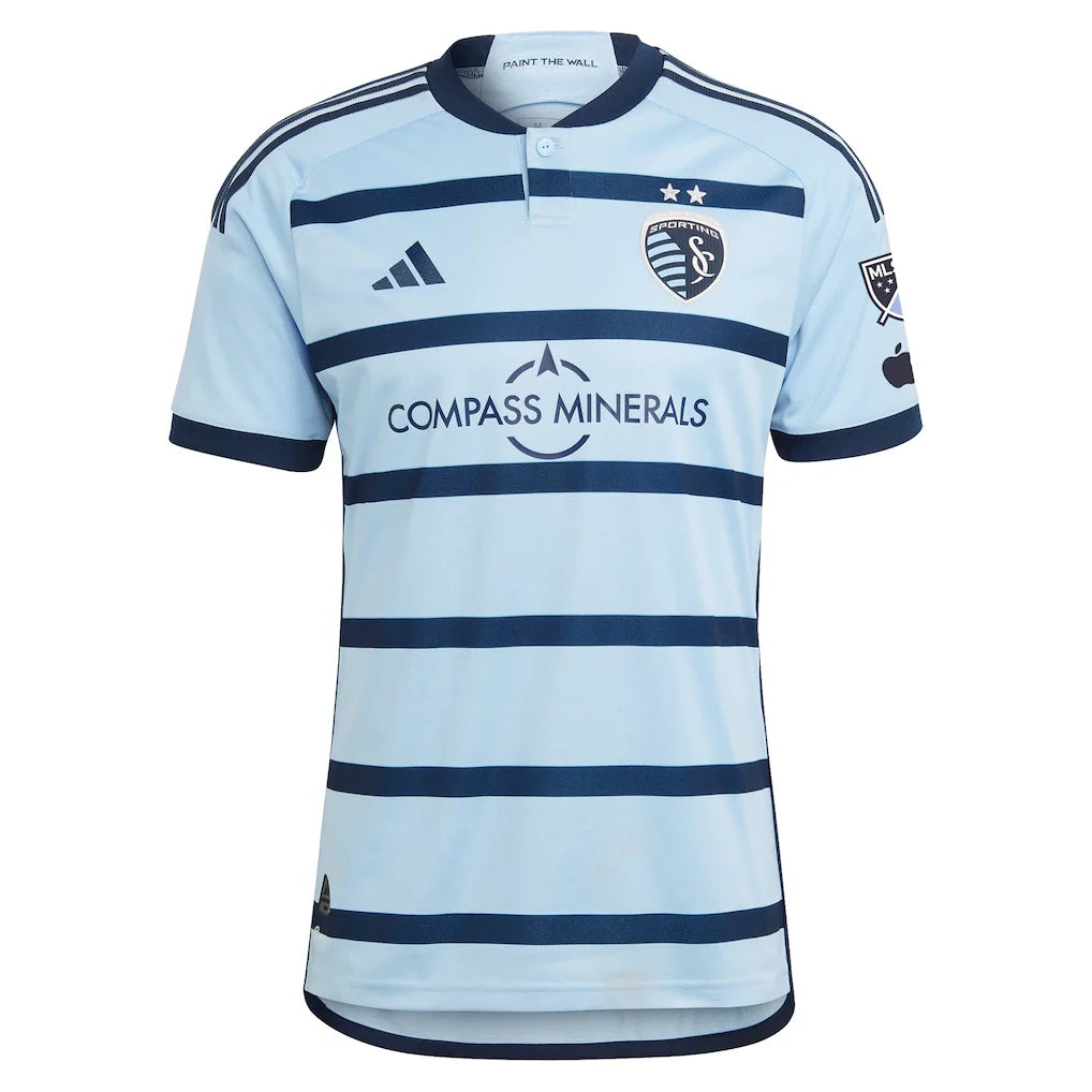 Daniel Salloi Sporting Kansas City adidas 2024 Hoops 4.0 Authentic Player Jersey – Light Blue