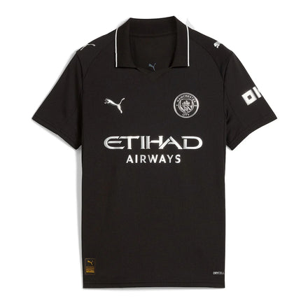 Manchester City Puma Youth 2025/26 Away Replica Custom Jersey - Black