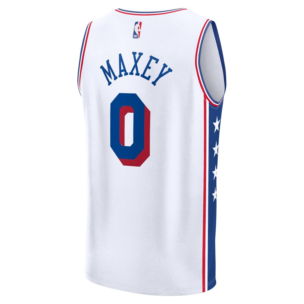 Tyrese Maxey Philadelphia 76ers Fanatics Fast Break Replica Player Jersey - Association Edition - White