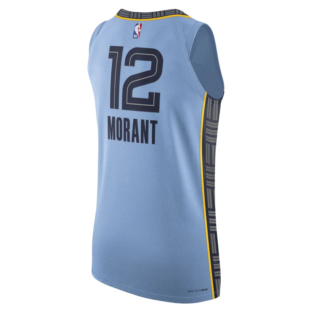 Ja Morant Memphis Grizzlies Jordan Brand Authentic Player Jersey - Statement Edition - Light Blue