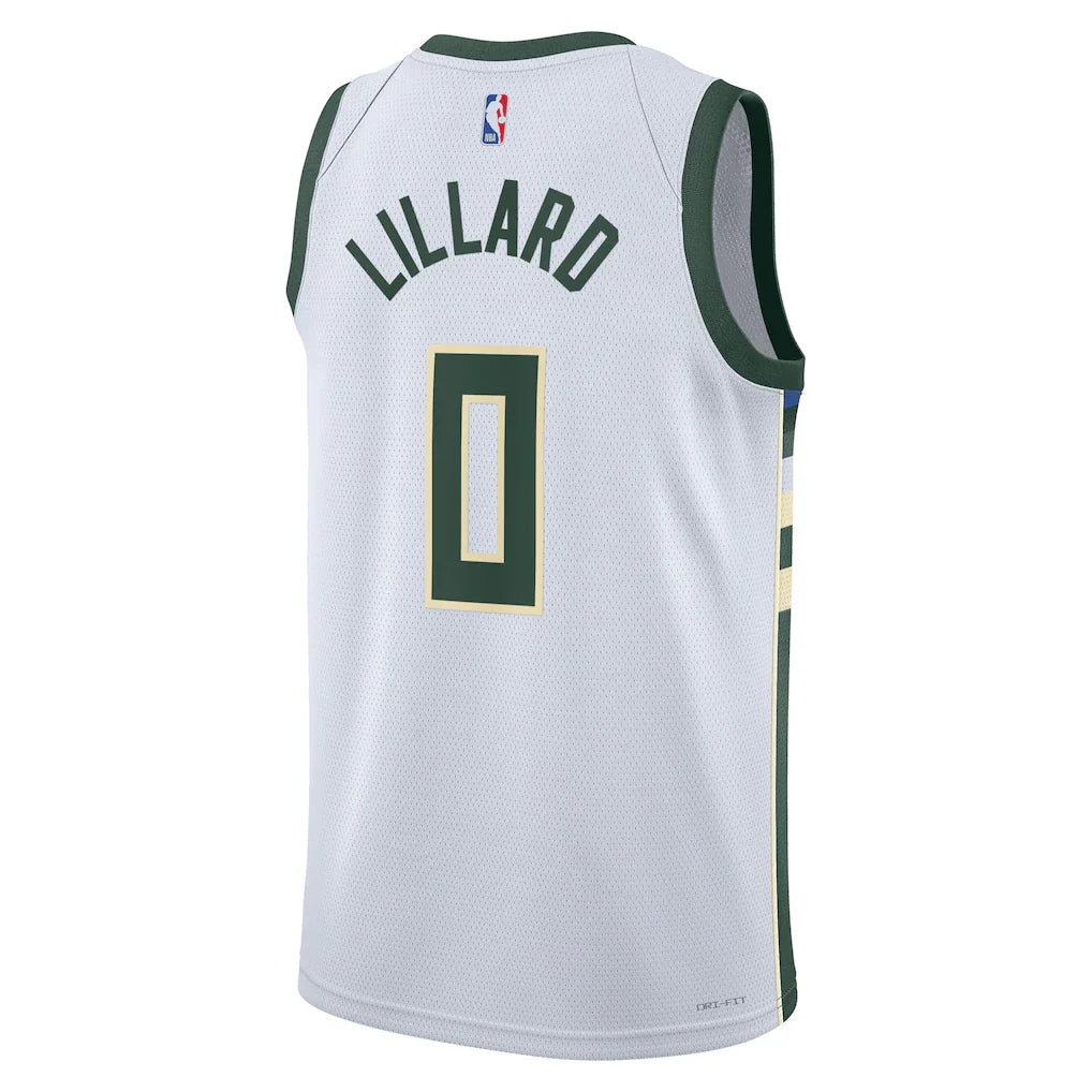 Damian Lillard Milwaukee Bucks Nike Unisex Fear The Deer Swingman Player Jersey - Association Edition - White