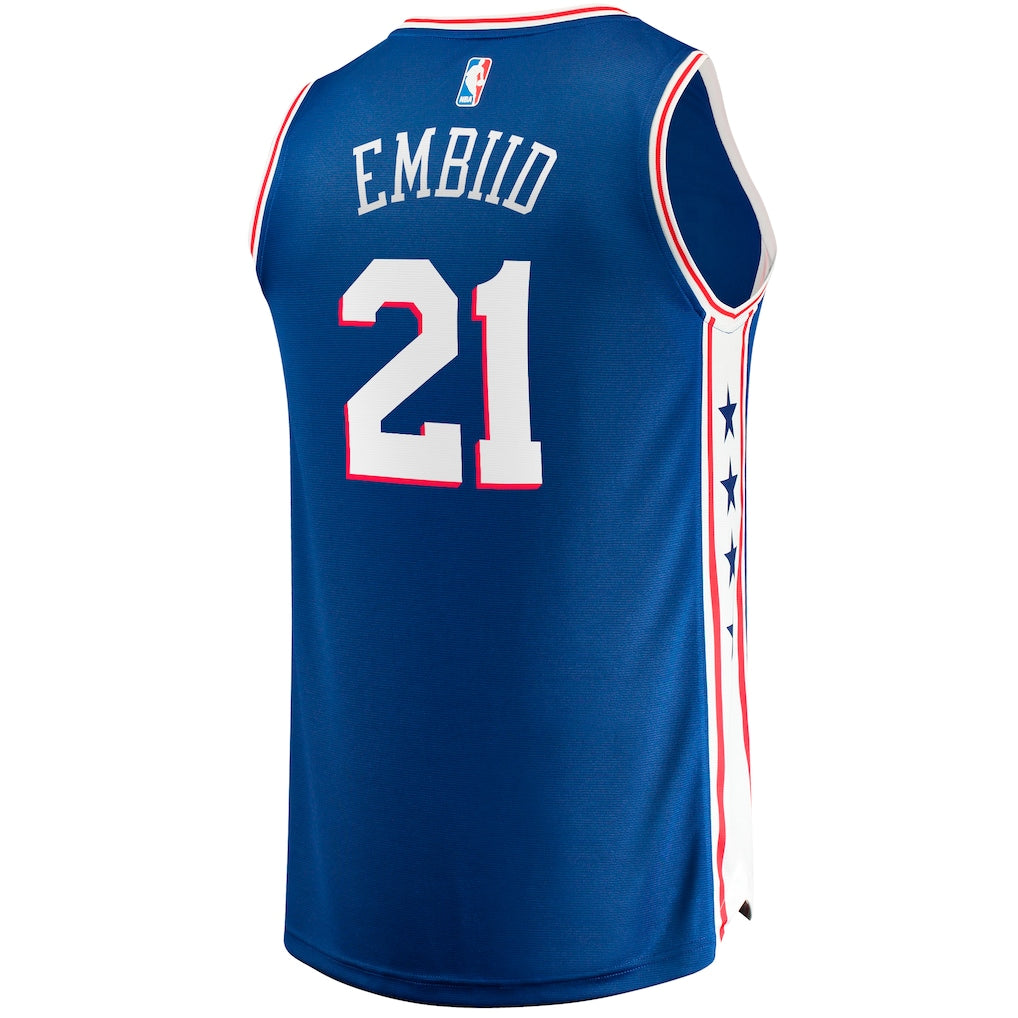 Joel Embiid Philadelphia 76ers Fanatics Big & Tall Fast Break Player Jersey - Royal - Icon Edition