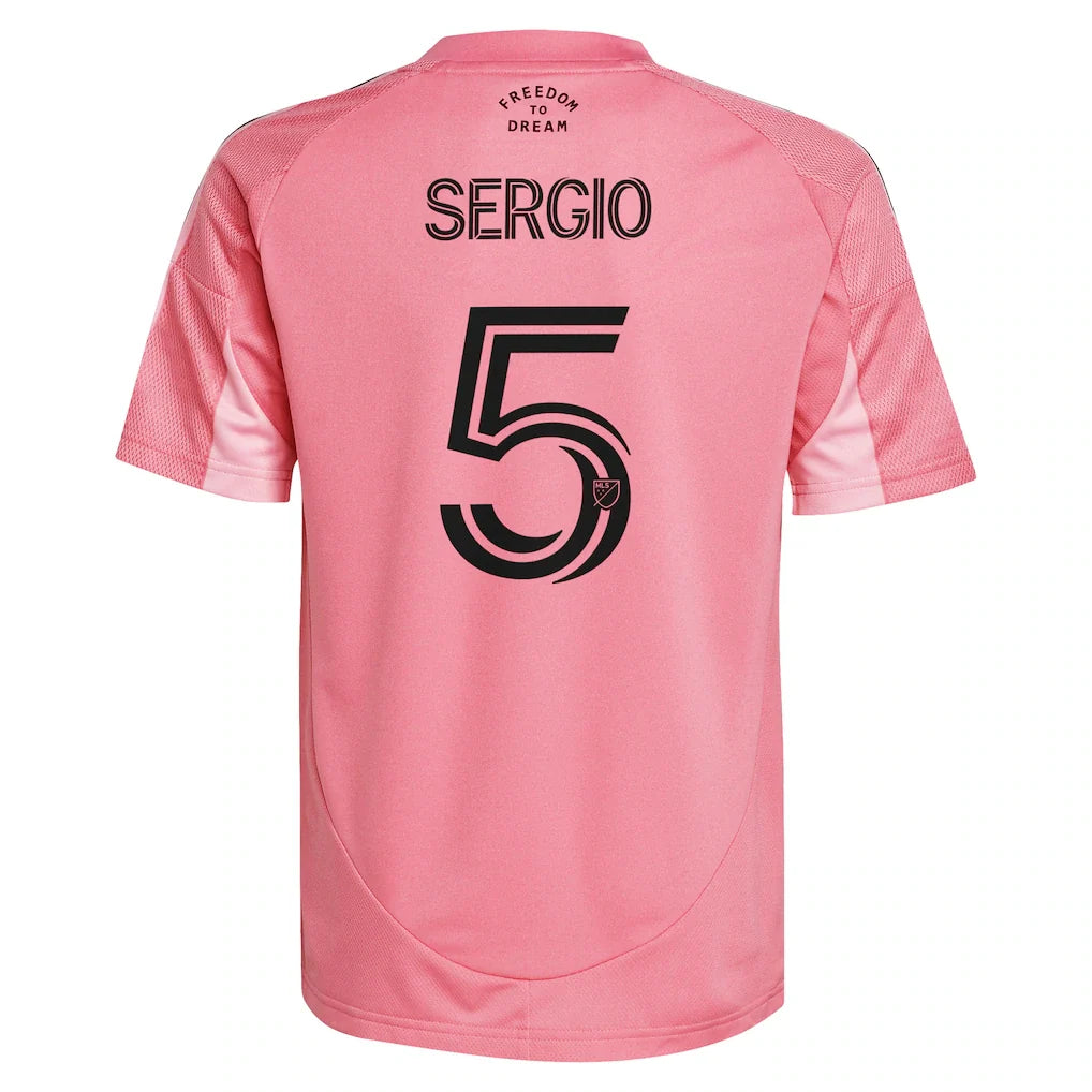 Sergio Busquets Inter Miami CF adidas Youth 2025 Euforia Replica Player Jersey - Light Pink