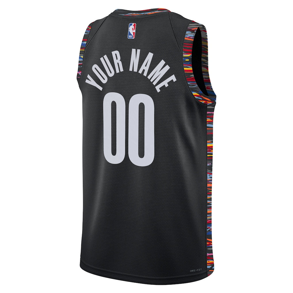Brooklyn Nets Nike Unisex 2025/26 City Edition Swingman Custom Jersey - Black