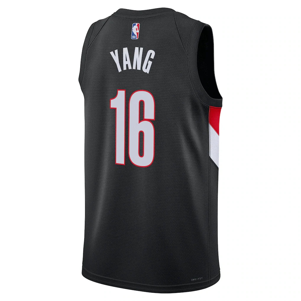Yang Hansen Portland Trail Blazers Nike Unisex Swingman Jersey - Icon Edition - Black