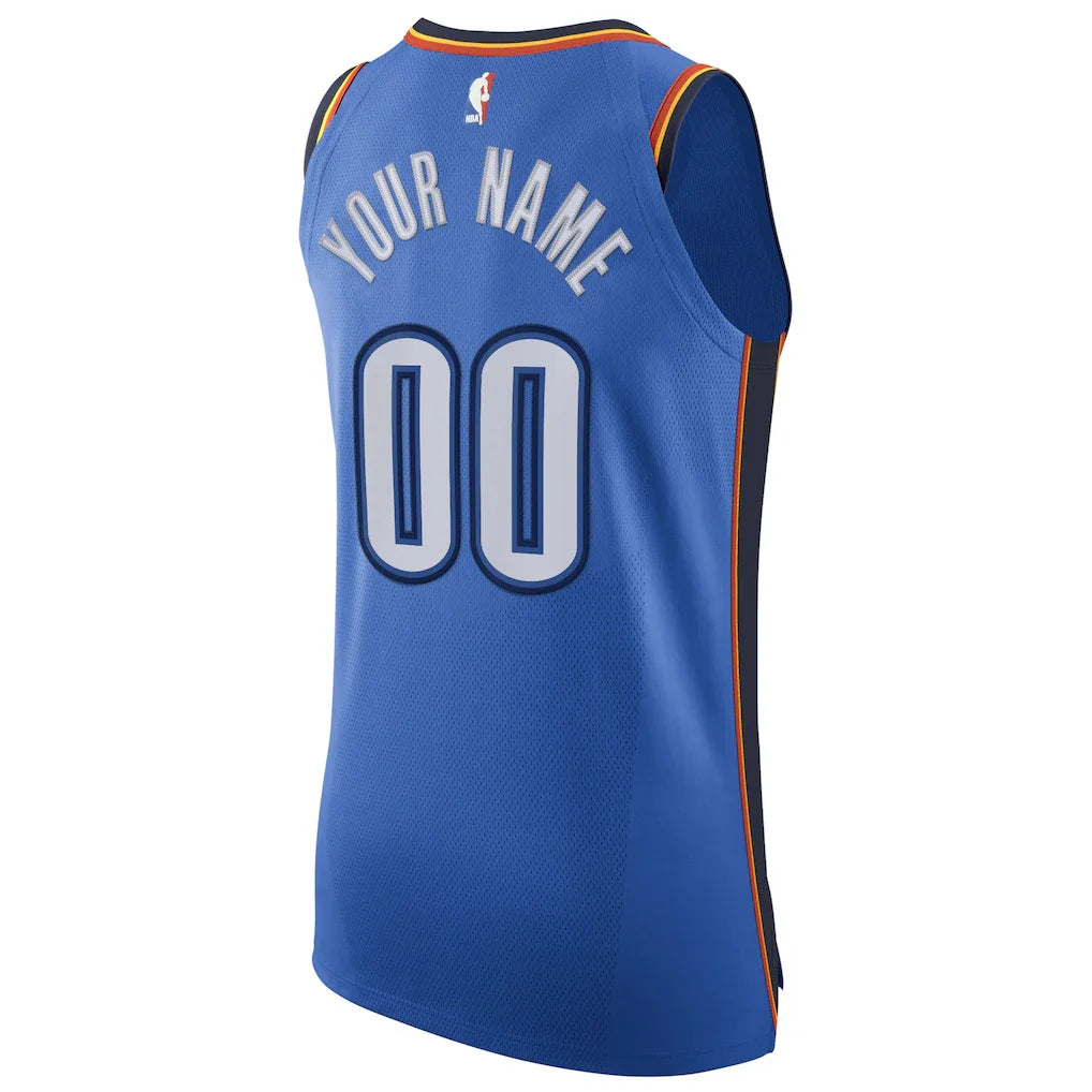 Oklahoma City Thunder Nike Authentic Custom Jersey Blue - Icon Edition