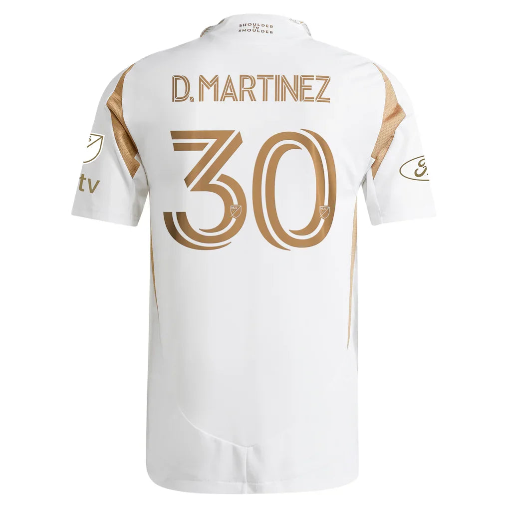 David Martinez LAFC adidas 2025 Secondary Authentic Player Jersey - White
