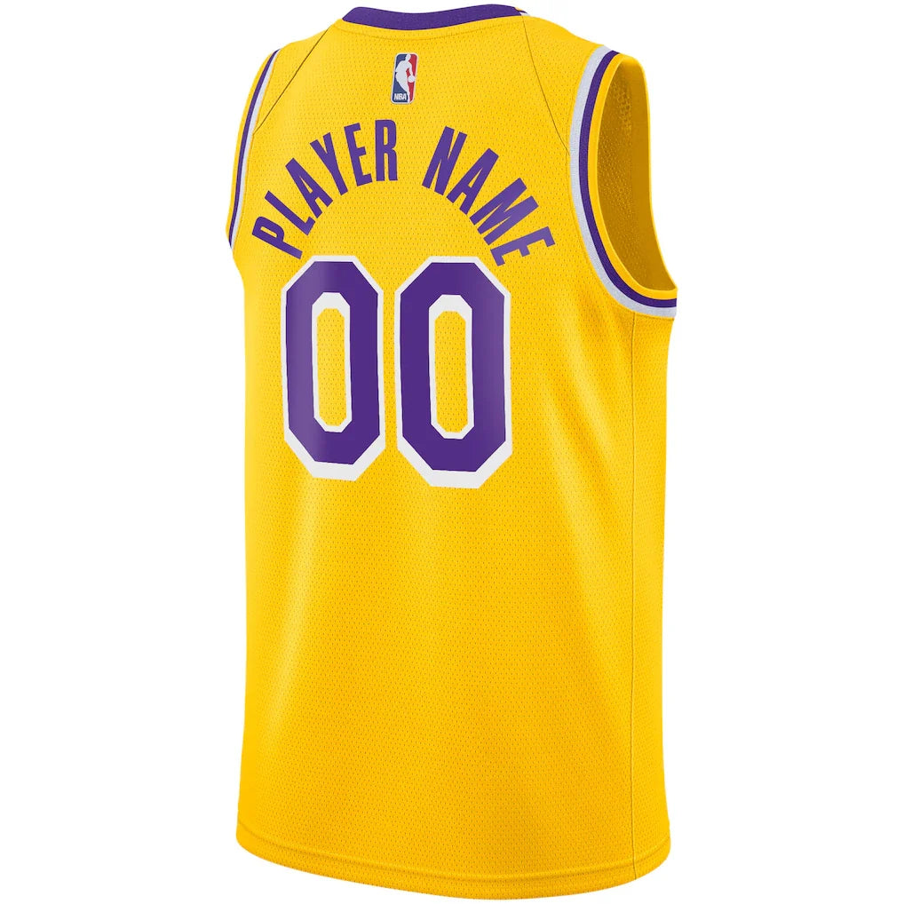 Los Angeles Lakers Nike 2020/21 Swingman Custom Jersey - Icon Edition - Gold